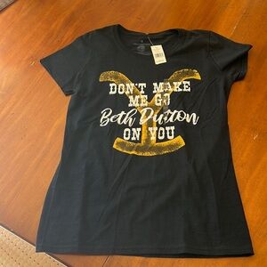 Women’s Black Tee - Yellowstone Brand New